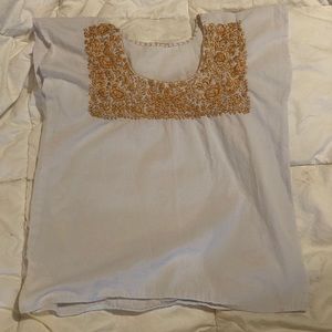 Mexican hand embroidered shirt handmade